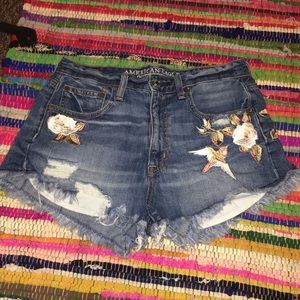 American Eagle high rise festival shorts
